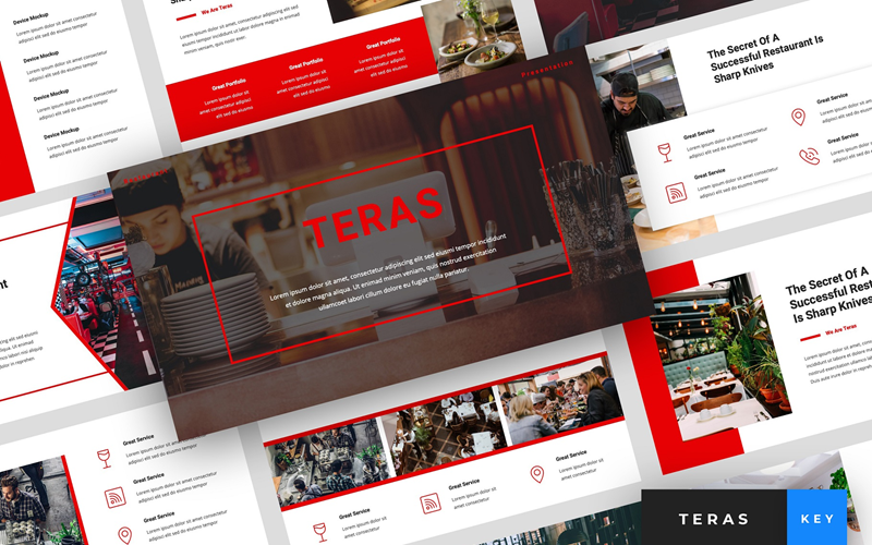 Teras - Restaurantpräsentation - Keynote-Vorlage