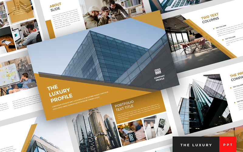 The Luxury - Pitch Deck Presentation PowerPoint template