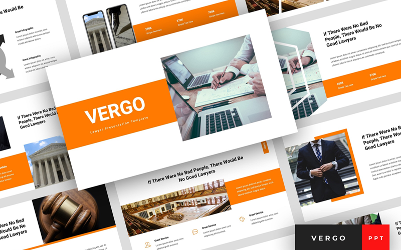 Vergo - Lawyer Presentation PowerPoint template