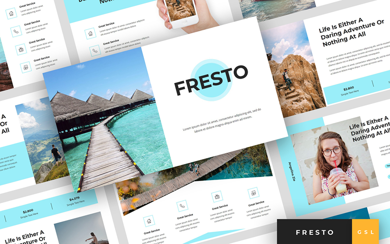 Fresto - Туристическая презентация Google Slides