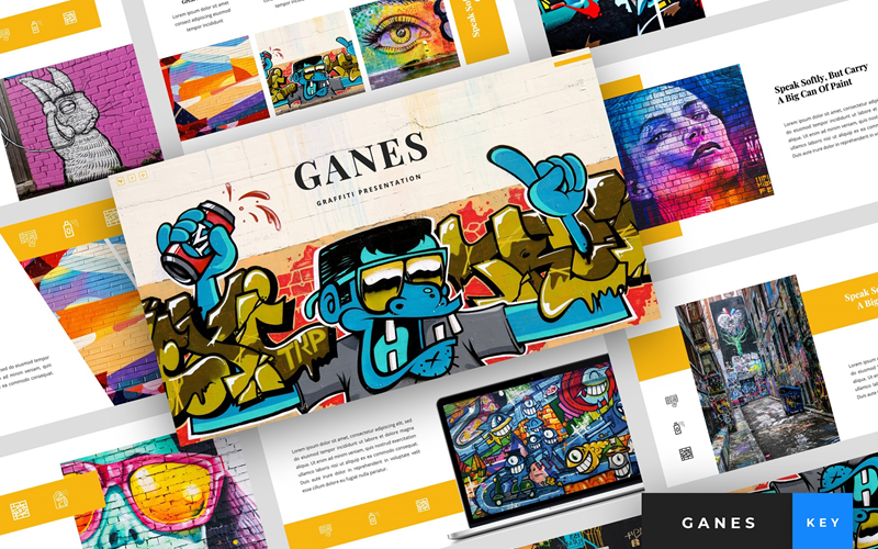 Ganes - Graffiti-presentatie - Keynote-sjabloon