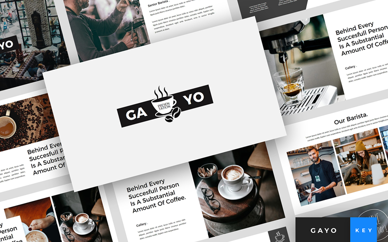 Gayo - Prezentacja w kawiarni - szablon Keynote