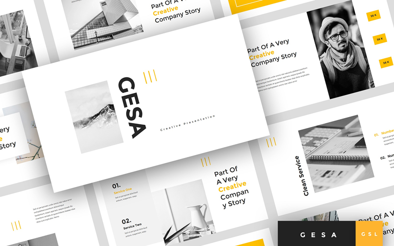 Gesa - Kreativ presentation Google Slides