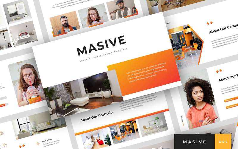 Masive - Интерьерная презентация Google Slides