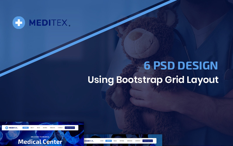 Download PSD шаблон "Meditex - Medical PSD Template" / Meditex - Medical PSD Template - PSD шаблон на тему медицина medical health theme medicine template psd photoshop