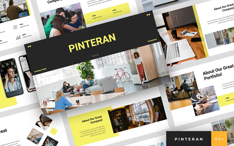 Pinteran - Firmenprofilpräsentation Google Slides