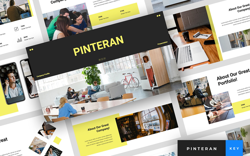 Pinteran - Presentazione del profilo dell'azienda - Modello di keynote