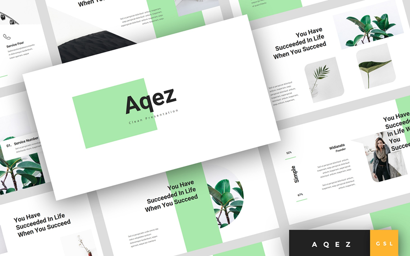 Aqez - Presentación limpia Google Slides
