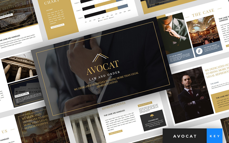 Avocat - Anwaltspräsentation - Keynote-Vorlage