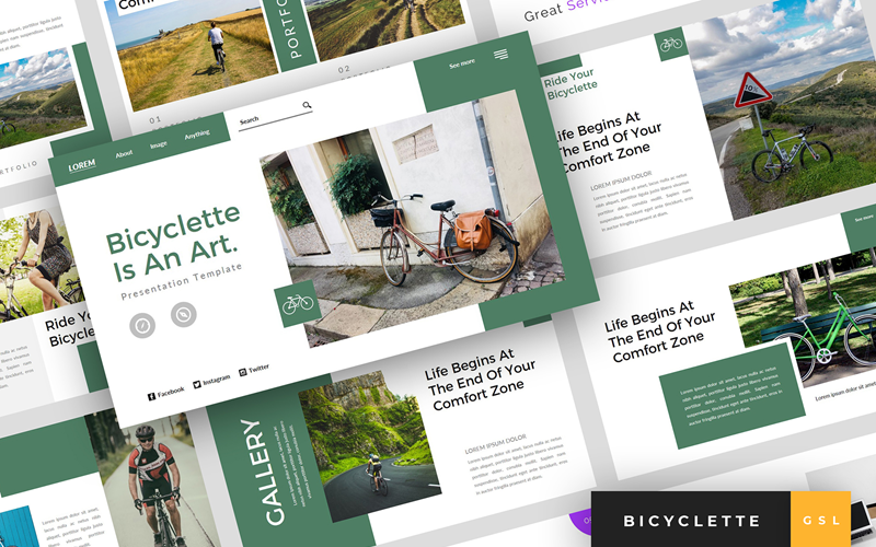 Bicyclette - Велосипедна презентація Google Slides