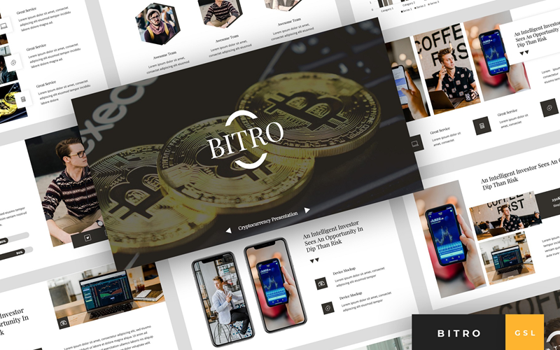 Bitro - Cryptocurrency-presentatie Google-dia's