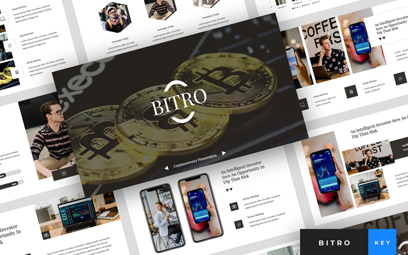 Bitro - презентация криптовалюты - шаблон Keynote