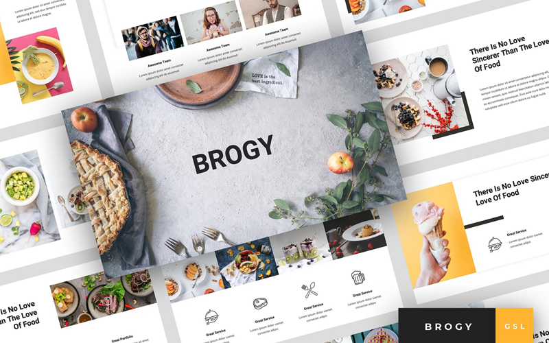 Brogy - Presentazione di cibi e bevande Google Slides