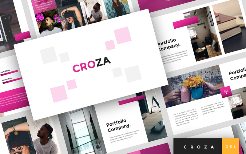 Croza - креативная презентация Google Slides