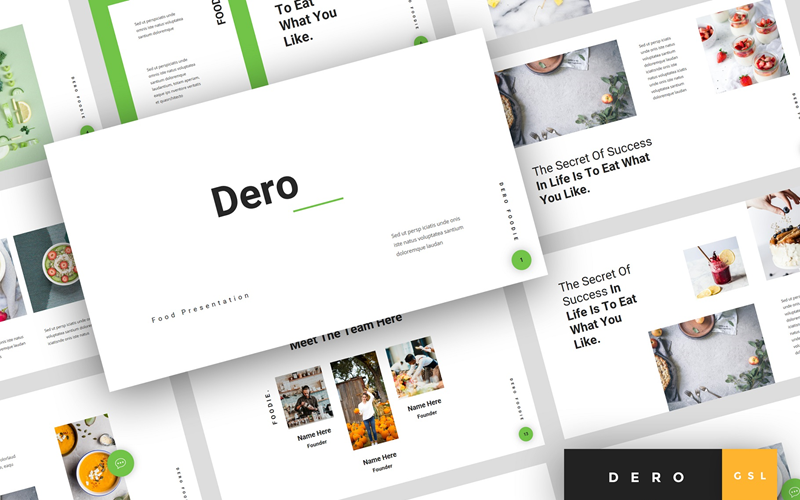 Dero - Voedselpresentatie Google-dia's