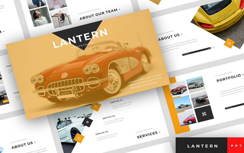 Lanterna - modello PowerPoint presentazione concessionaria auto