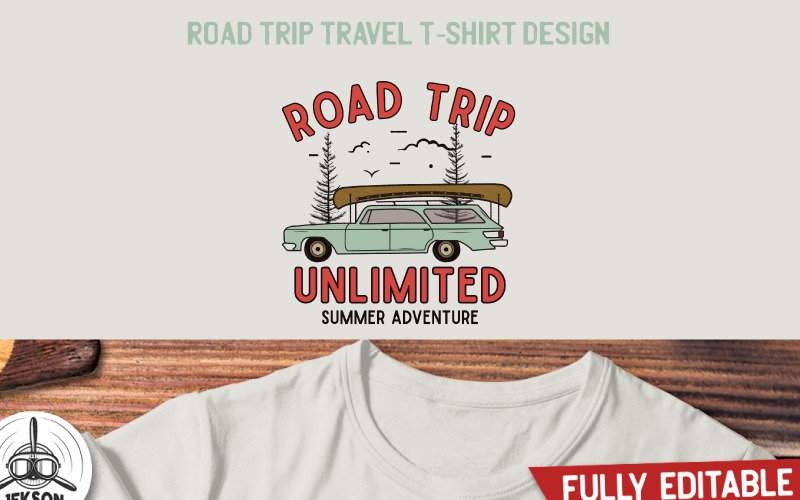 Road Trip Travel Design - Дизайн футболки