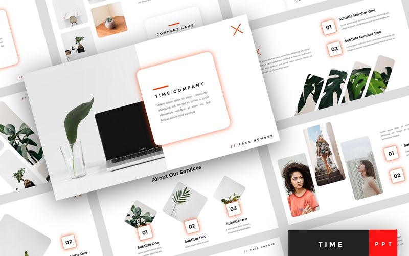 Temps - Modèle PowerPoint de présentation créative