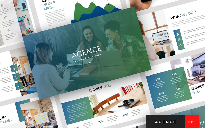 Agencja - Szablon prezentacji agencji PowerPoint