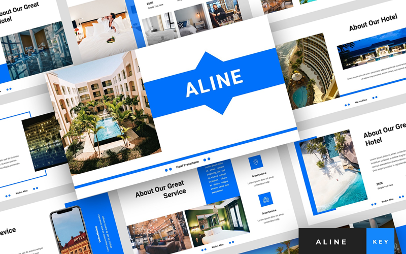 Aline - Hotelpräsentation - Keynote-Vorlage