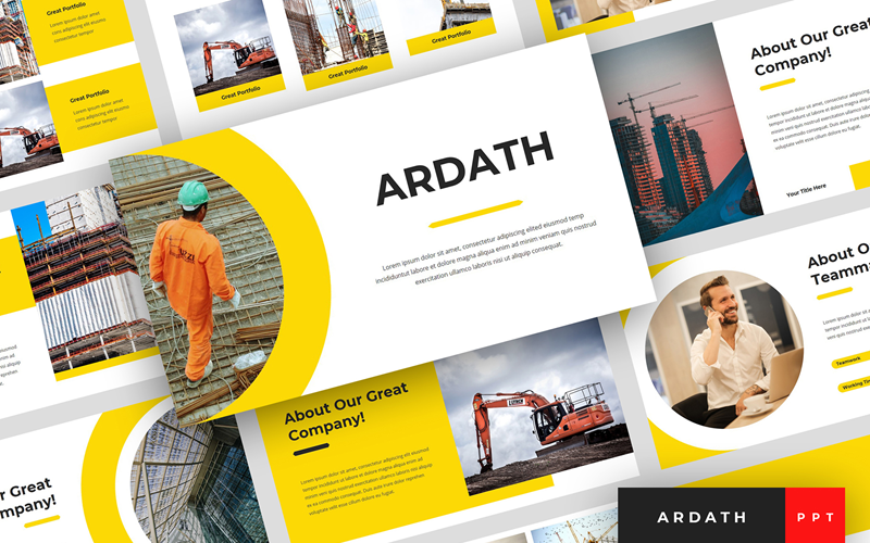 Ardath - Construction Presentation PowerPoint template