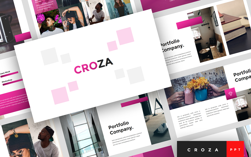 Croza - modelo de apresentação criativa do PowerPoint