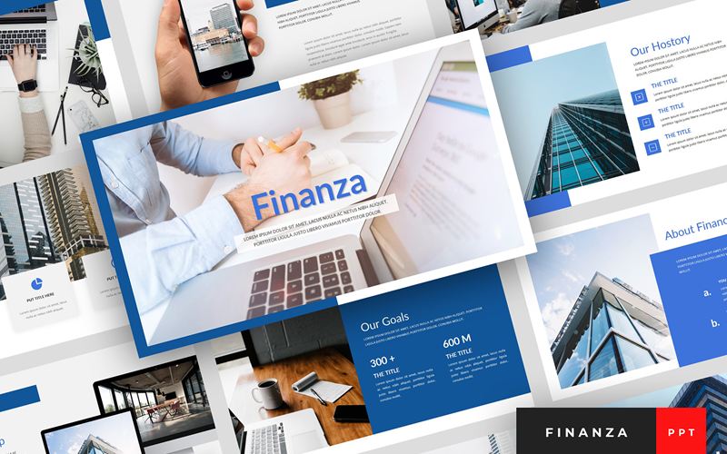 Finanza - modelo de PowerPoint de apresentação de finanças
