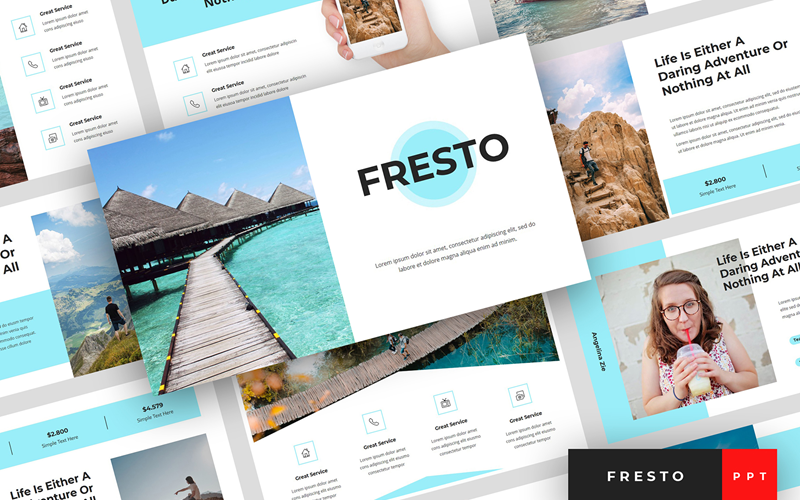 Fresto - 旅行介绍的PowerPoint模板