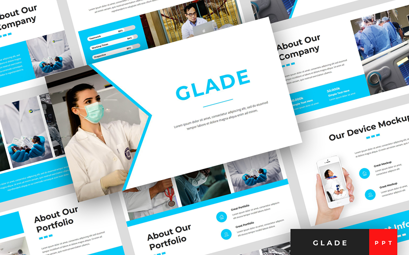 Glade - PowerPoint-mall för medicinsk presentation