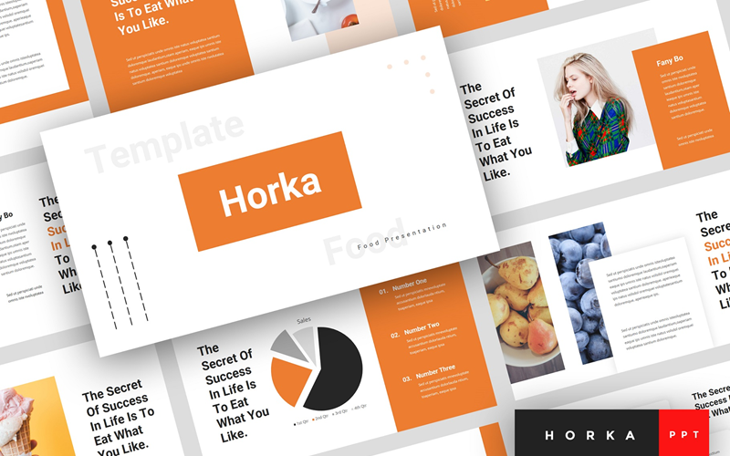 Horka - 食物介绍的PowerPoint模板