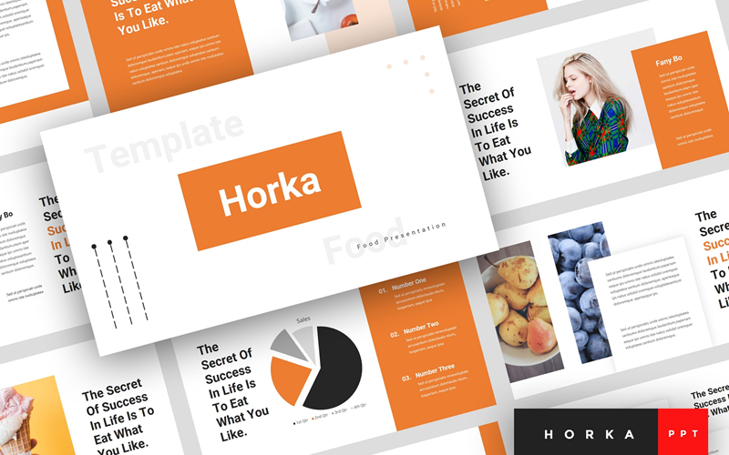 Horka - PowerPoint-sjabloon voor voedselpresentatie