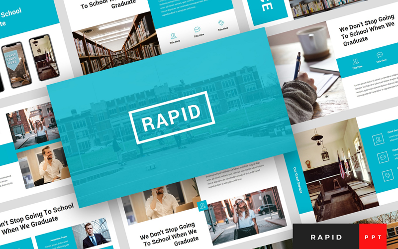 Rapid - PowerPoint-sjabloon voor onderwijs, universiteit en schoolpresentatie