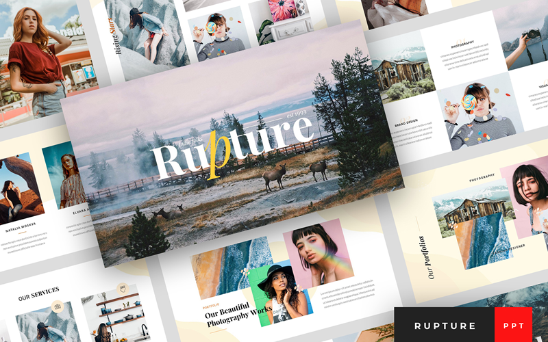 Rupture - Презентация креативного агентства Шаблон PowerPoint