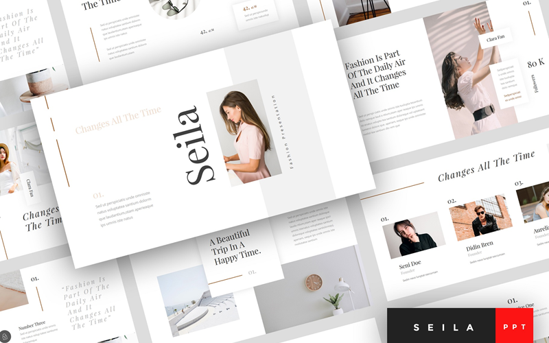 Seila - Modepresentatie PowerPoint-sjabloon