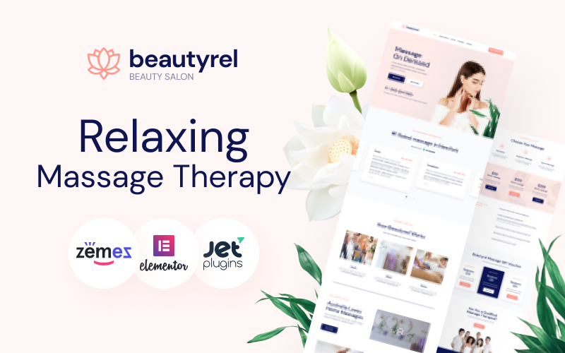 Beautyrel - Avslappnande massageterapi WordPress-tema