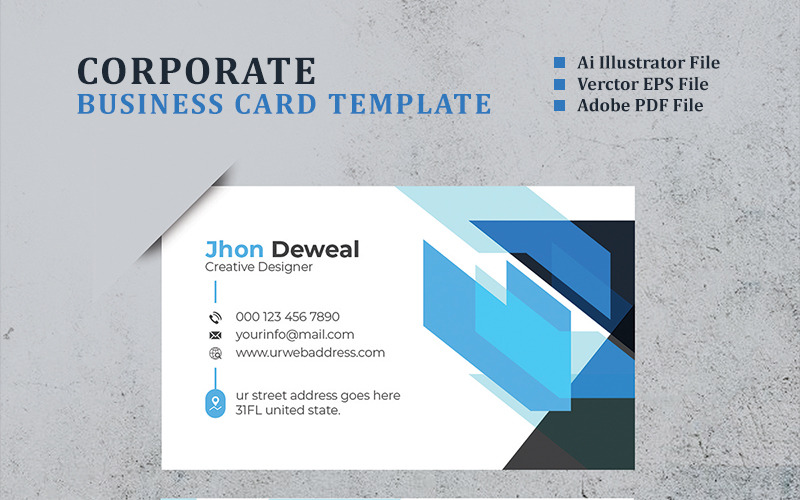 Business Card V2 - Kurumsal Kimlik Şablonu