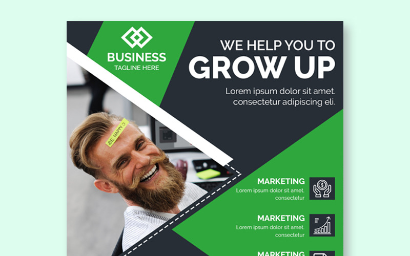 Download Шаблон для соцсетей "Business Instagram Post Banners Social Media Template" / Business Instagram Post Banners Social Media Template - Шаблон для соцсетей на тему графика banner flyer business sale office instagram marketing promotion shop discount digital advertising square social offer corporate store company modern app