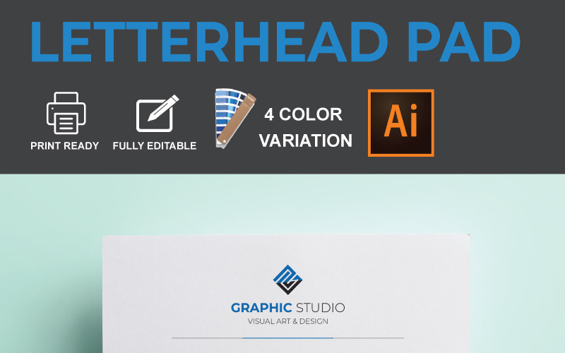 Download Фирменный стиль "Letterhead Pad - Corporate Identity Template" / Letterhead Pad - Corporate Identity Template - Фирменный стиль на тему графика a4 brand branding business letterhead clean colorful corporate identity creative design docx elegant envelope folder ipad logo minimalist mockup modern