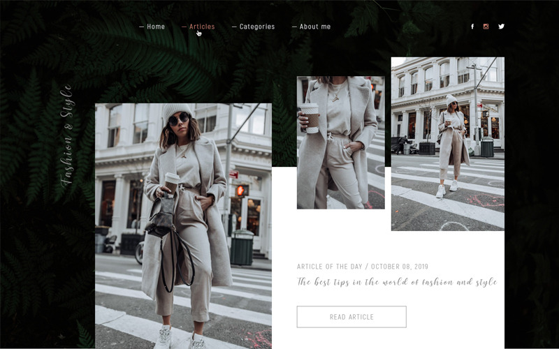 Modello PSD di moda e stile