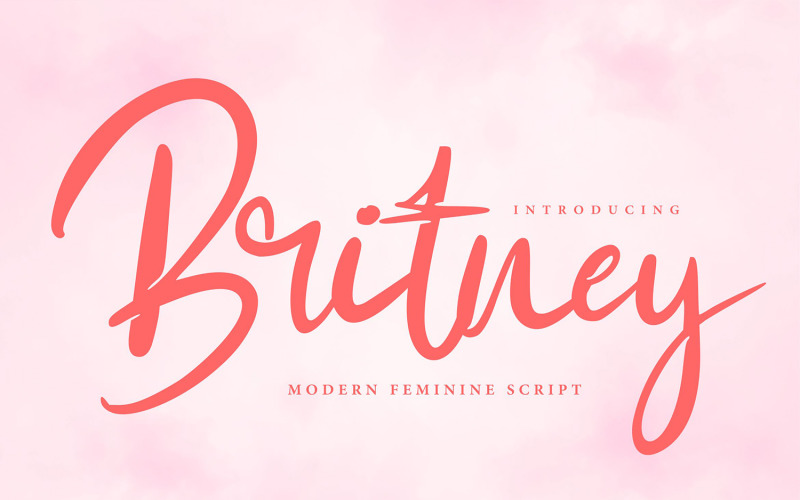 Britney | Carattere corsivo moderno