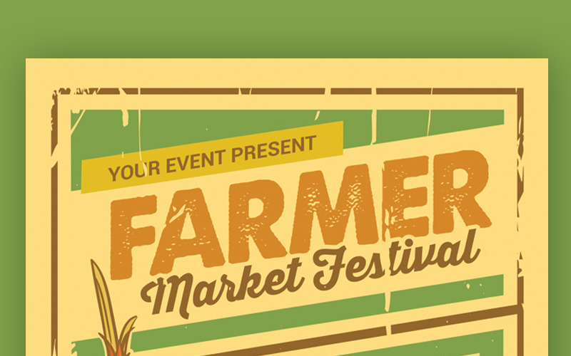 Download Фирменный стиль "Farmer Market Festival - Corporate Identity Template" / Farmer Market Festival - Corporate Identity Template - Фирменный стиль на тему графика chicken cow eggs event farmer market farmers festival flyer fruit fruits holiday instagram template milk poster rooster sell shop store