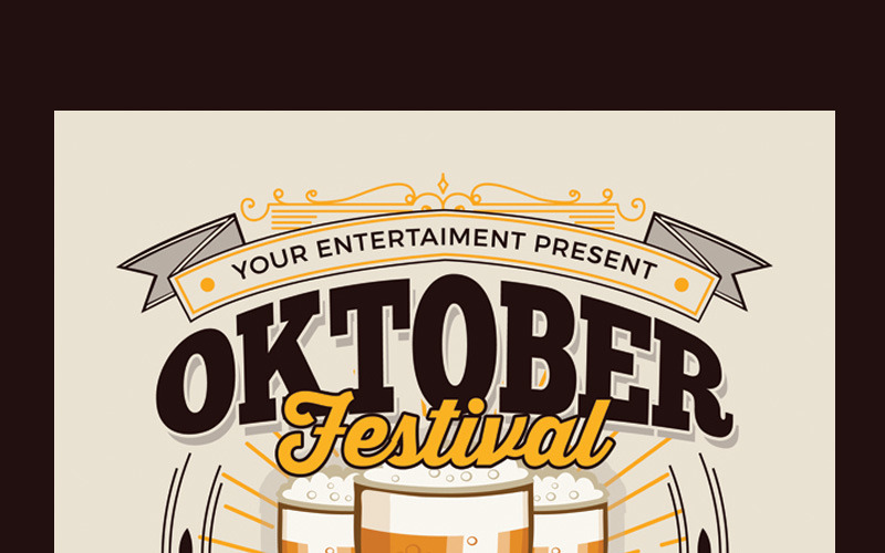 Folleto de Oktoberfest - Plantilla de identidad corporativa