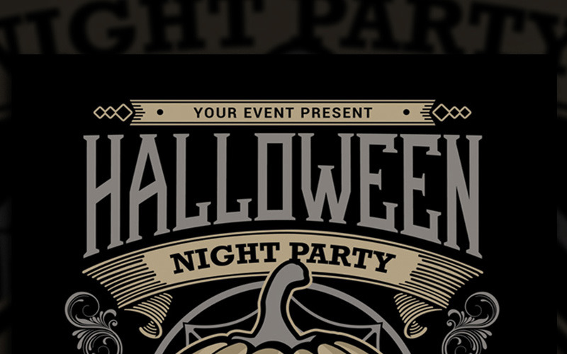 Download Фирменный стиль "Halloween Night Party - Corporate Identity Template" / Halloween Night Party - Corporate Identity Template - Фирменный стиль на тему графика black friday classic clean cross dracula event flyer ghost graveyard halloween poster hipster horror metal modern monster party post scary