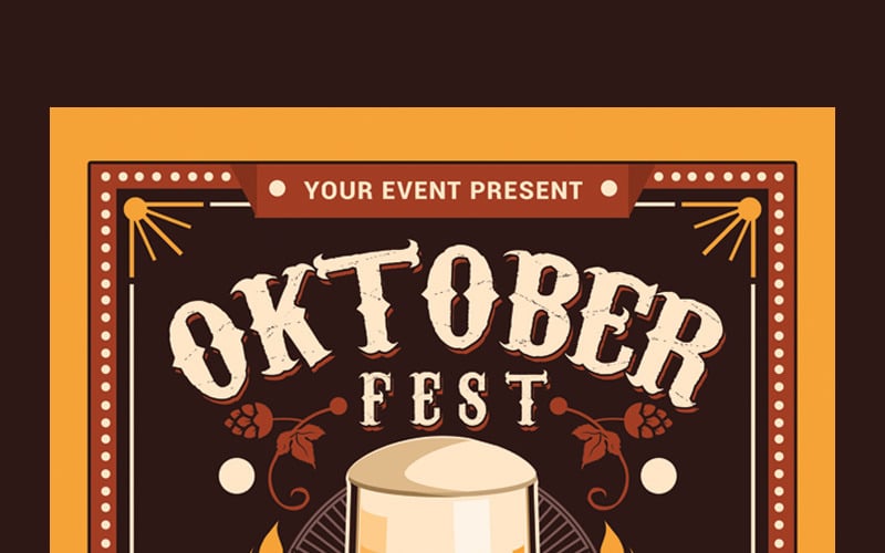Oktoberfest Party - Modèle d'identité d'entreprise