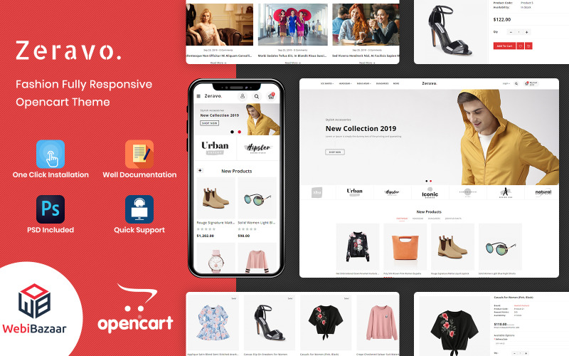 Zeravo - Отзывчивый шаблон OpenCart для моды