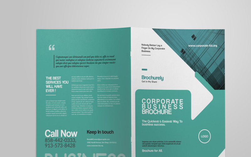 Bifold-Broschüre - Corporate Identity-Vorlage Nr. 01