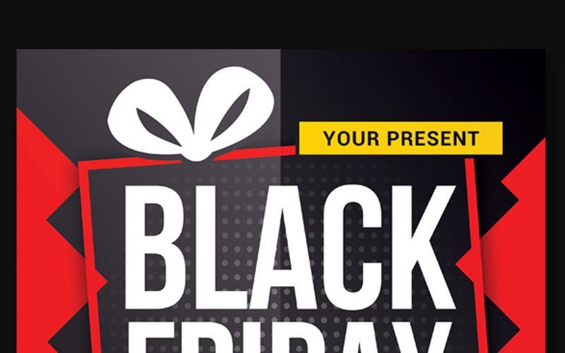 Download Фирменный стиль "Black Friday Sale Flyer - Corporate Identity Template" / Black Friday Sale Flyer - Corporate Identity Template - Фирменный стиль на тему графика big sale black friday business curtain design discount event flyer frame instagram marketing minimalist modern promotion red simple template trendy