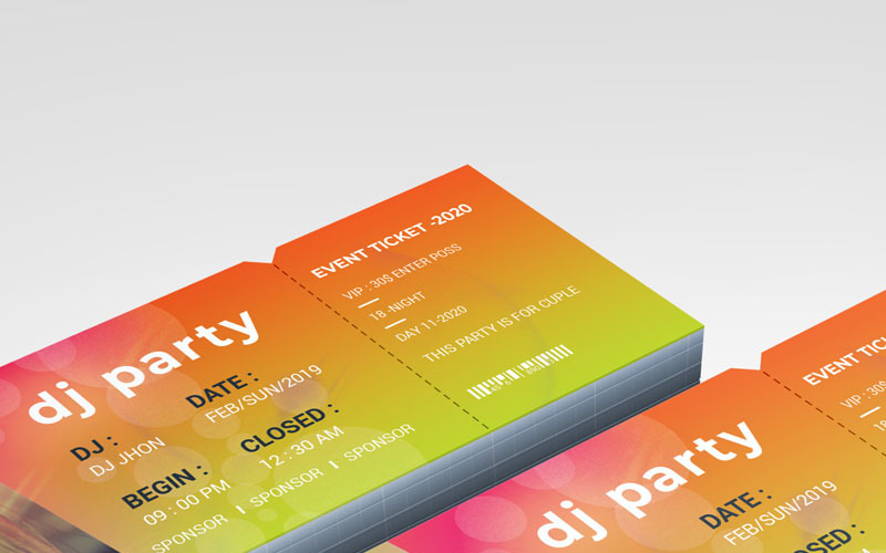 Download Фирменный стиль "Gorld Event Party Ticket Vol_2 - Corporate Identity Template" / Gorld Event Party Ticket Vol_2 - Corporate Identity Template - Фирменный стиль на тему графика ticket event simple stationery technology web corporate flyer creative flyer travel business card corporate card liflet computer internet id kit