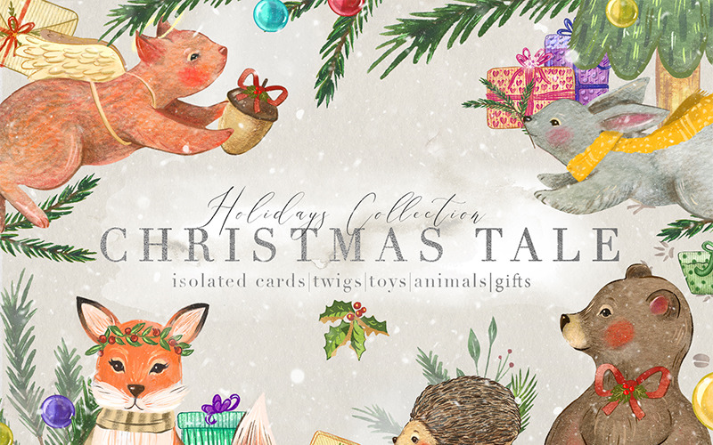 Grafická sbírka vánočních příběhů - ilustrace