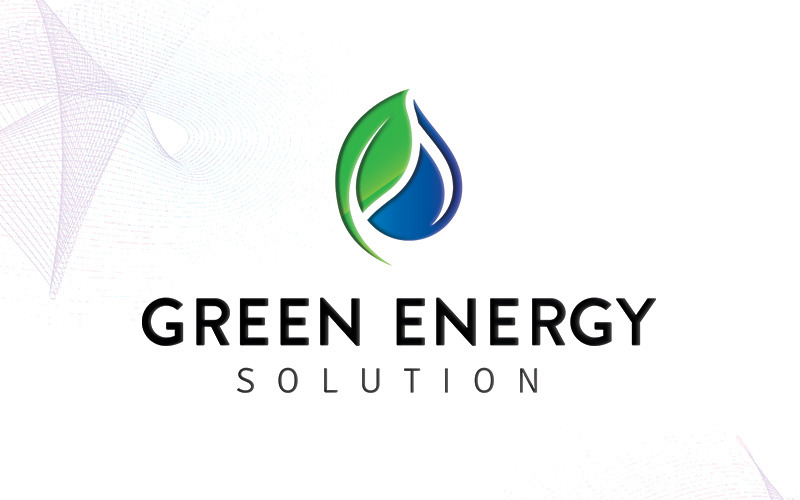 Grön energi logotyp mall